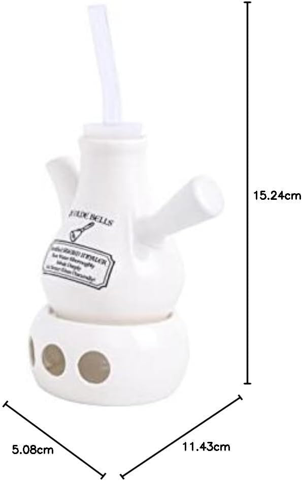 Ye Olde Bells personal steam inhaler dimensions: about 6 in tall and 4.5 in wide